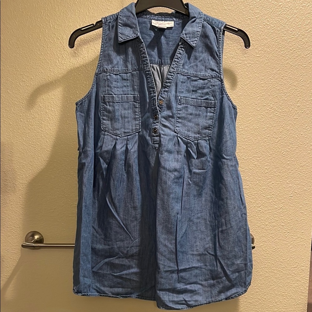 Motherhood Maternity Blue Denim Top